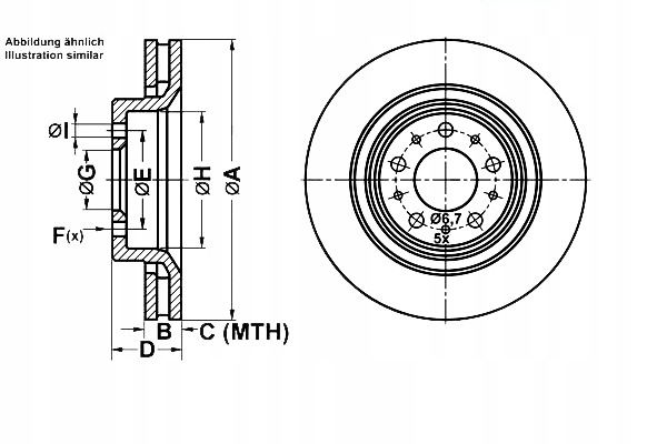 фото №1, Ate тормозные диски тормозные powerdisc volvo c70 i s70 v70