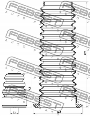 фото №3, Febest защита амортизатора fdshb-fstviif-kit