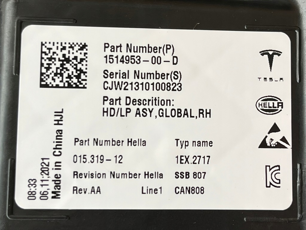 фото №8, Лампа права передня tesla model 3 iii y lift kpl