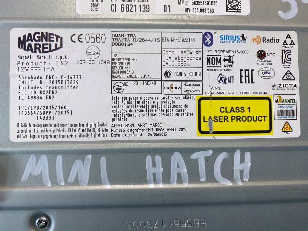 фото №12, Считыватель блок модуль навигации bmw f39 f45 f48 mini f55 f56 f57 6821139