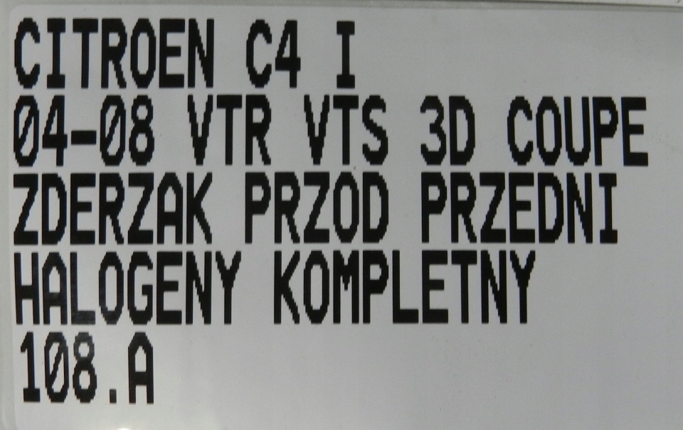 108.zderzak перед передний citroen c4 04-08 vts vtr с Разборки