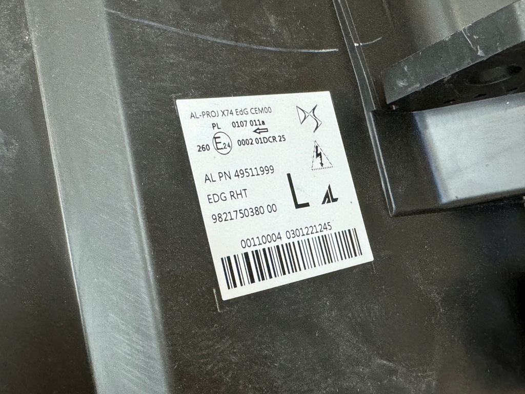 фото №11, Citroen ds7 лампа ксенон led левая nowa org