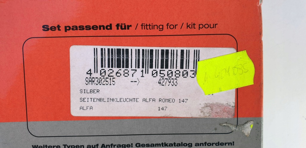 фото №3, Alfa romeo 147 поворотники mhw kolekcjonerskie! nowe