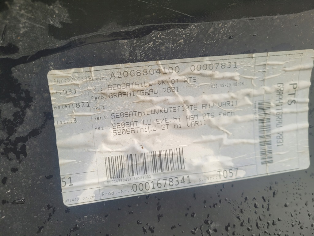 фото №9, Mercedes c klasa w206 all terrain бампер задняя задний a2068858100