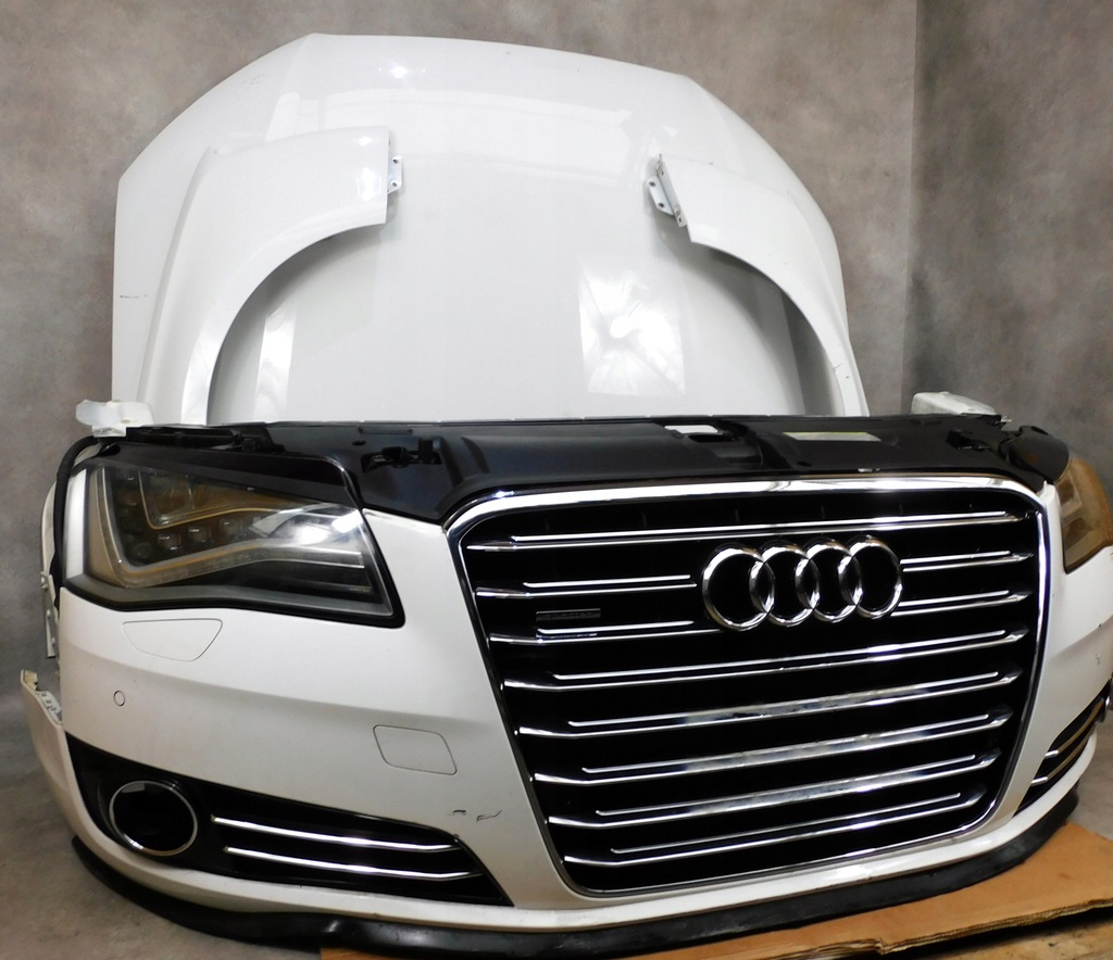фото №5, Audi a8 d4 4h kompletny перед бампер лампи капот pas full led