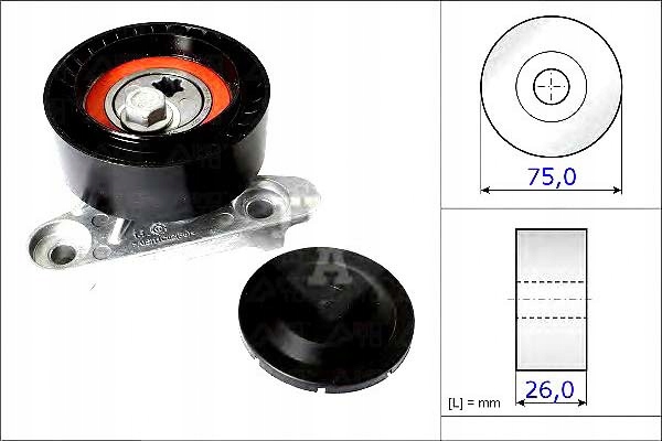 фото №2, Ina ролик натягувача ремінь багаторучний. vw seat mii,