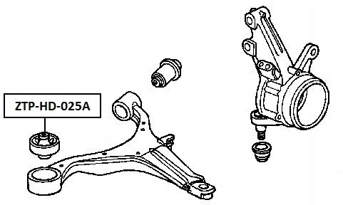 фото №11, Втулка важіль перед нижній honda stream 00-06