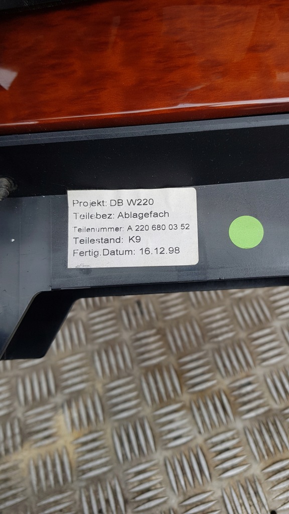 фото №9, W220 рамка ящик радио консоли a226800352