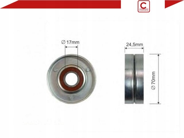 фото №2, Ролик натягувача ремінь клиновий [caffaro]