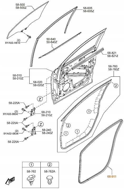 фото №2, Прокладка дверь внутренняя перед mazda cx-5 ke 2012-2017 оригинал