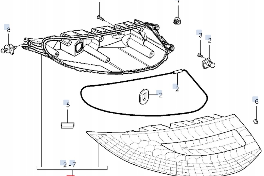 фото №10, Porsche 911 997 лампа задняя правая задняя nowa оригинальная 99763141806
