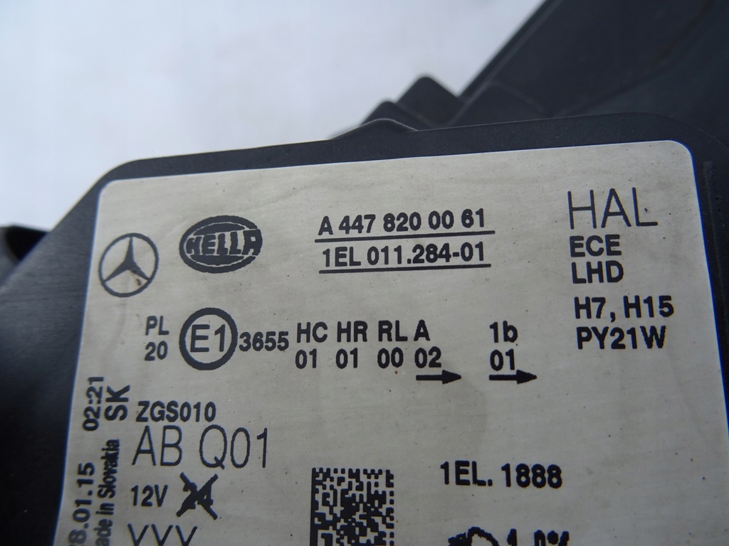 фото №9, Фара лампа левая mercedes w447 w448