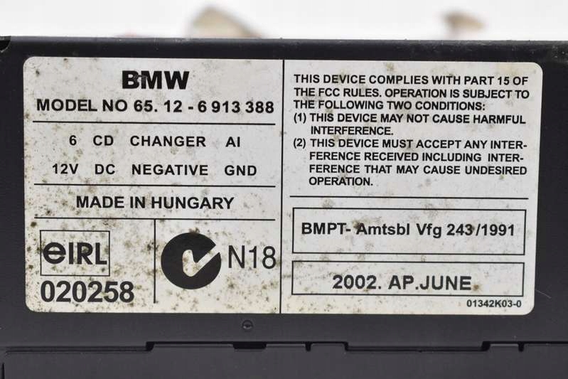 фото №6, Чейнджер дисков cd 6913388 mini cooper one r50 01-04