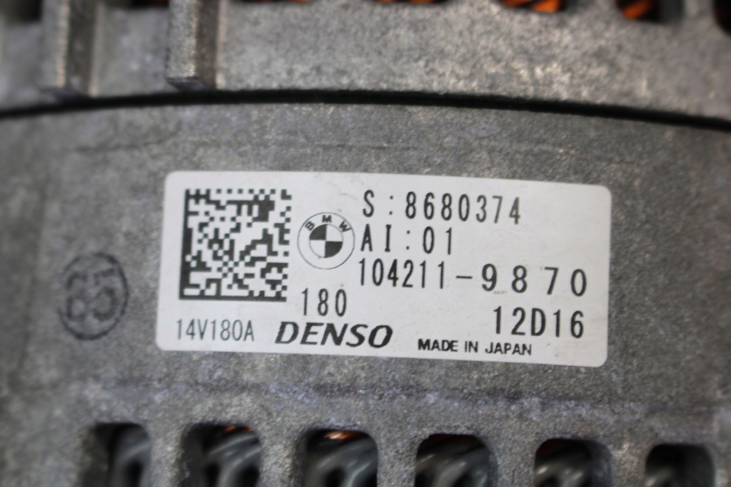 Купить Bmw mini генератор 180a 8680374 двигатель бензиновый 14v denso f48 f45 f46 min