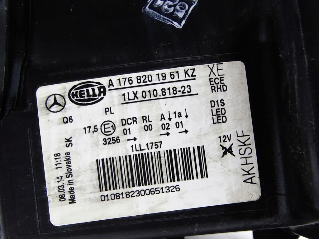 фото №15, Фара лампа лівий перед bi ксенон mercedes a w176 a1768201961