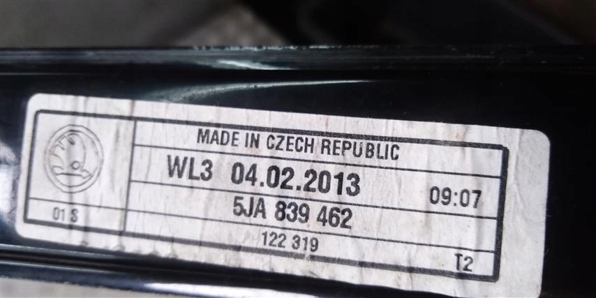 фото №3, Skoda rapid підйомник скло задня правий 5ja839462
