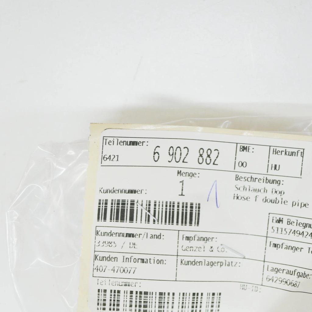 фото №9, Bmw 3 e46 дополнительный wąż отопителя двойной труба 64216902882 6902882