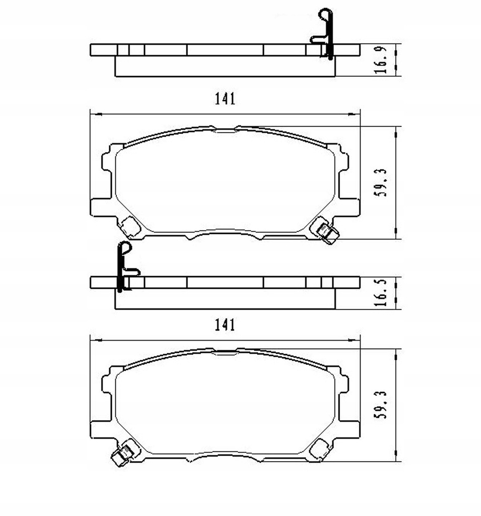 фото №2, Гальмівні колодки передні lexus rx300 rx330 rx350 rx400h toyota highlander hybrid