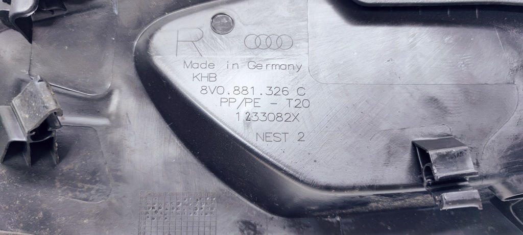 фото №6, Защита заглушка сиденье правая audi a3 8v 8v0881326c