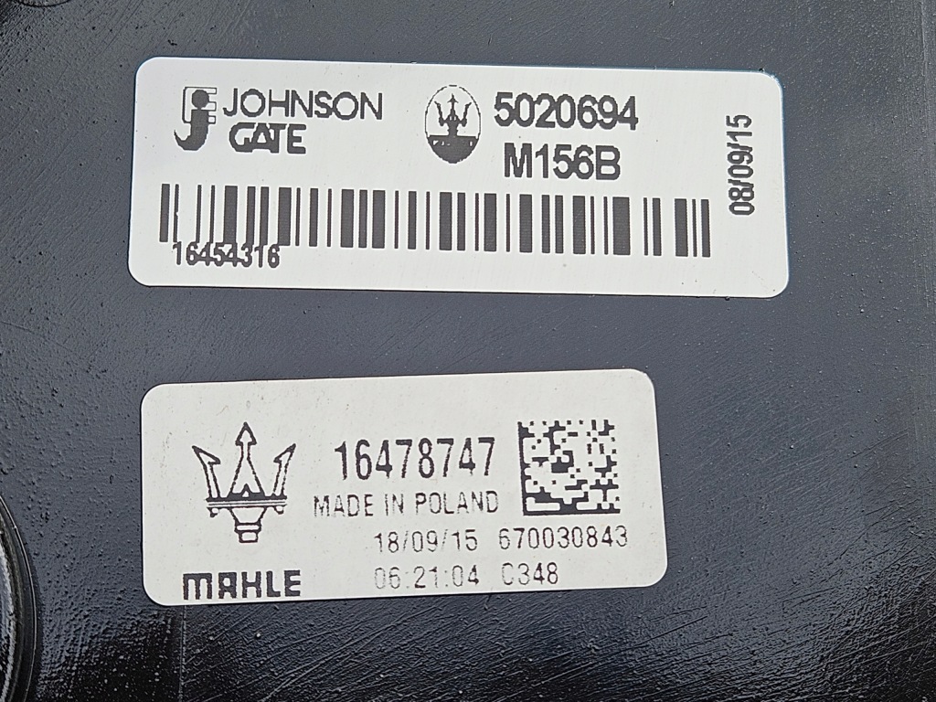 Вентилятор радіатора maserati ghibli 3 3 levante 5020694 16478747 m156b в Україні