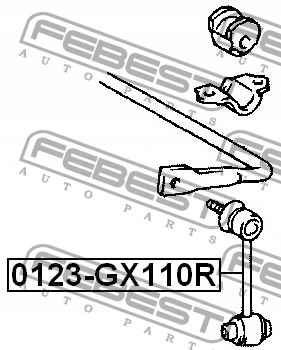 фото №3, Febest 0123-gx110r тяга / кронштейн, стабілізатор