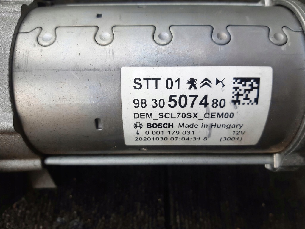 фото №8, Стартер 9830507480 peugeot 2008 ii 1.2thp