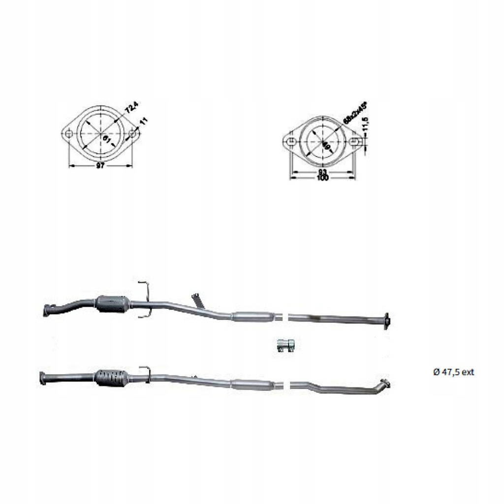 фото №1, Каталізатор задній - toyota rav 4 ii 2.0 4wd - 5 двері