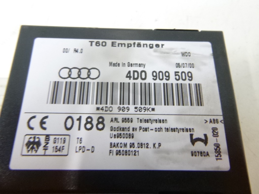 фото №4, Модуль блок керування webasto audi a6 c5 4d0909509