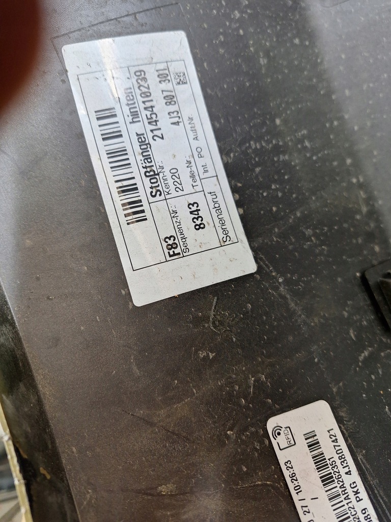 фото №8, Бампер audi e-tron gt 2020-2024 оригинал оригинальный номер aso 4j 4j3 диффузор спойлер