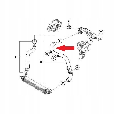 фото №4, Шланг интеркулер турбонагнетателя mini clubman r55 mini r56 13712753079
