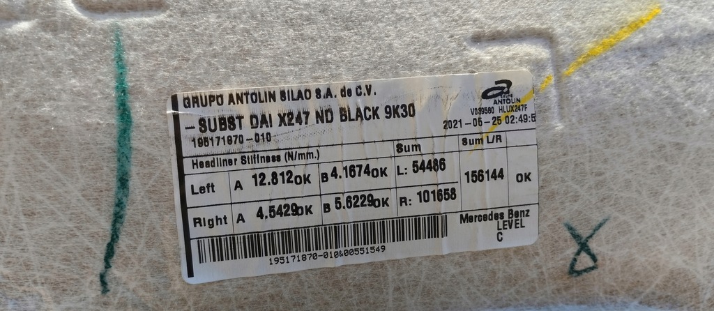 фото №12, Потолок mercedes glb x247 w247 247