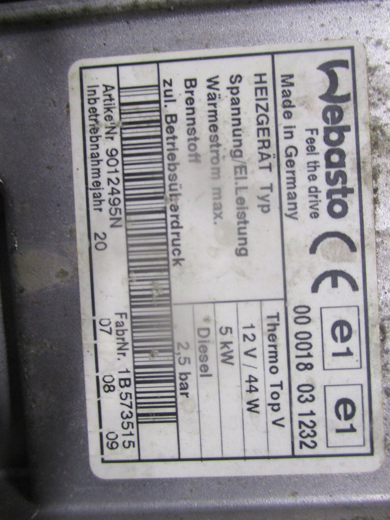 фото №5, Webasto thermo top ford galaxy iii 06-09r