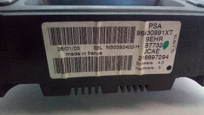 фото №9, Панель обдув i кондиціонера peugeot307 96430991xt