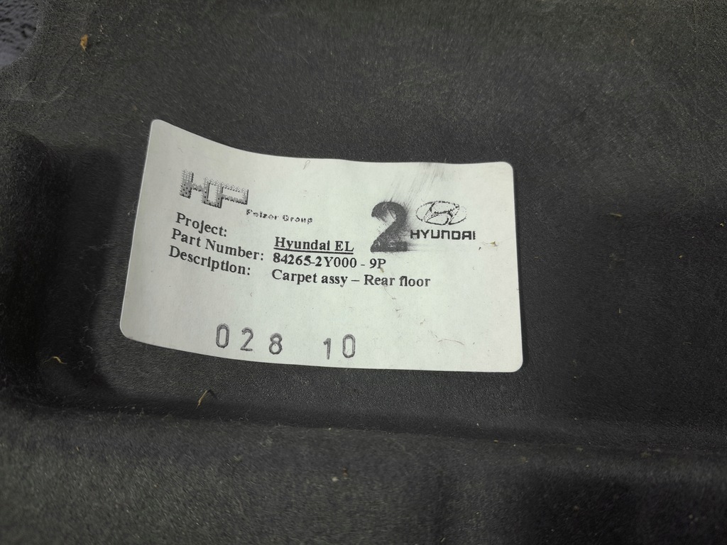 фото №7, Hyundai ix35 i килимок підлога обшивка задня 84265-2y000