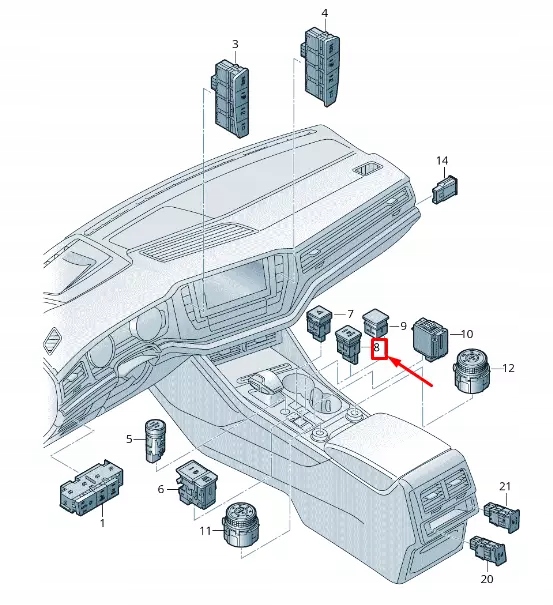фото №1, Vw touareg cr автоматизований driving button 762927122whs