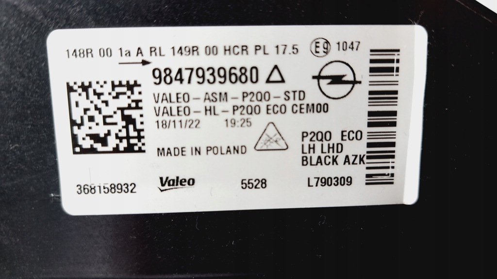 фото №15, Opel mokka ii b лампа ліва full led 9847939680