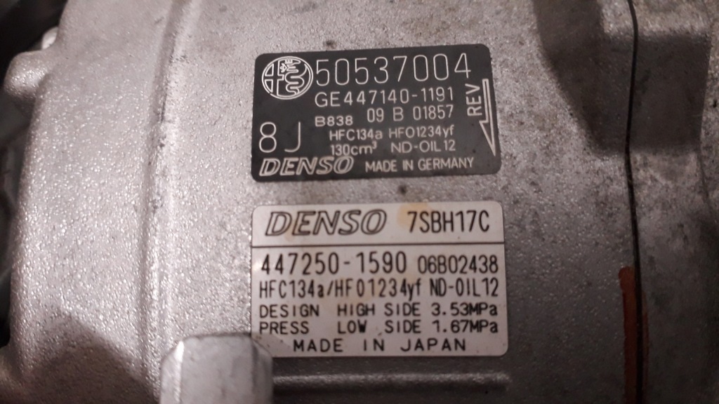 фото №4, Alfa romeo stelvio компрессор кондиционера 50537004