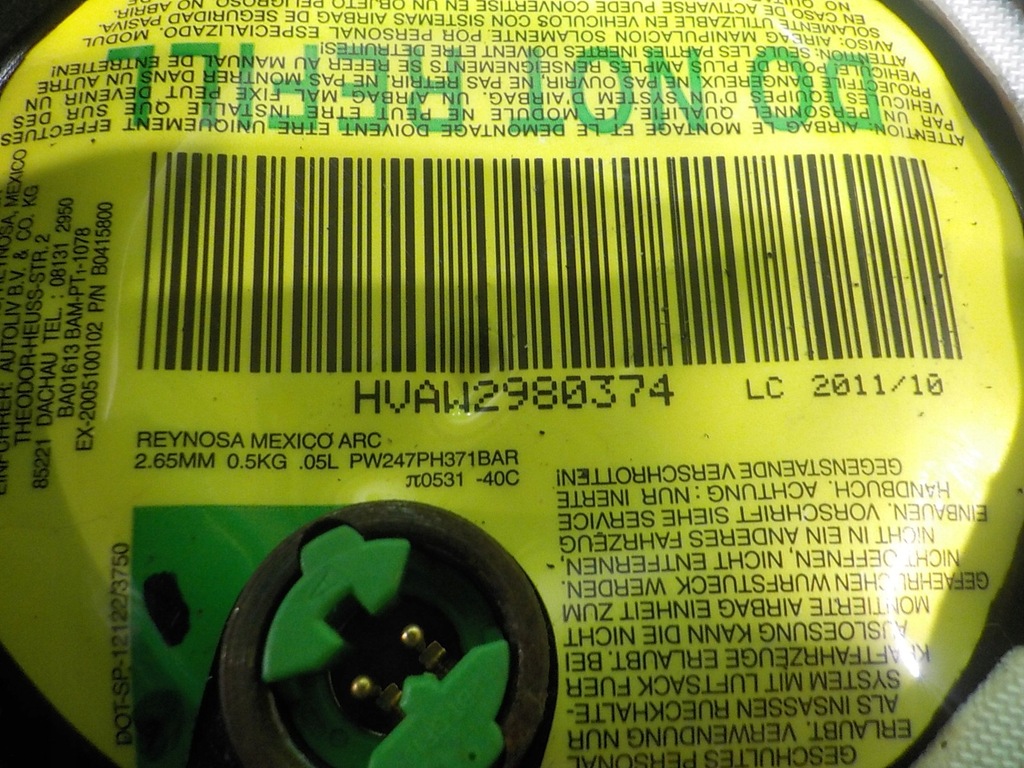 фото №6, Smart fortwo ii 451 lift 1.0 b 12r 2d подушка безопасности подушка водителя a4518602902