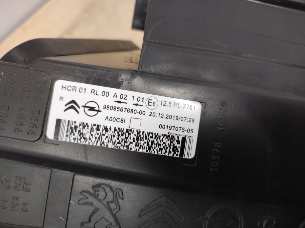 фото №8, Лампа перед правая zafira life jumpy iii vivaro c 9808567680-00 9808567680