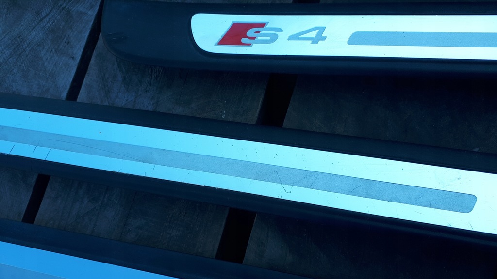 фото №4, S4 b8 lift накладки пороговые sline накладки na пороги