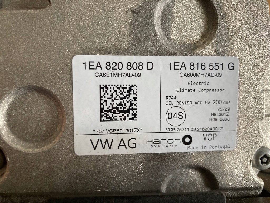 фото №6, Компрессор кондиционера vw id 1ea820808d 1ea816551g
