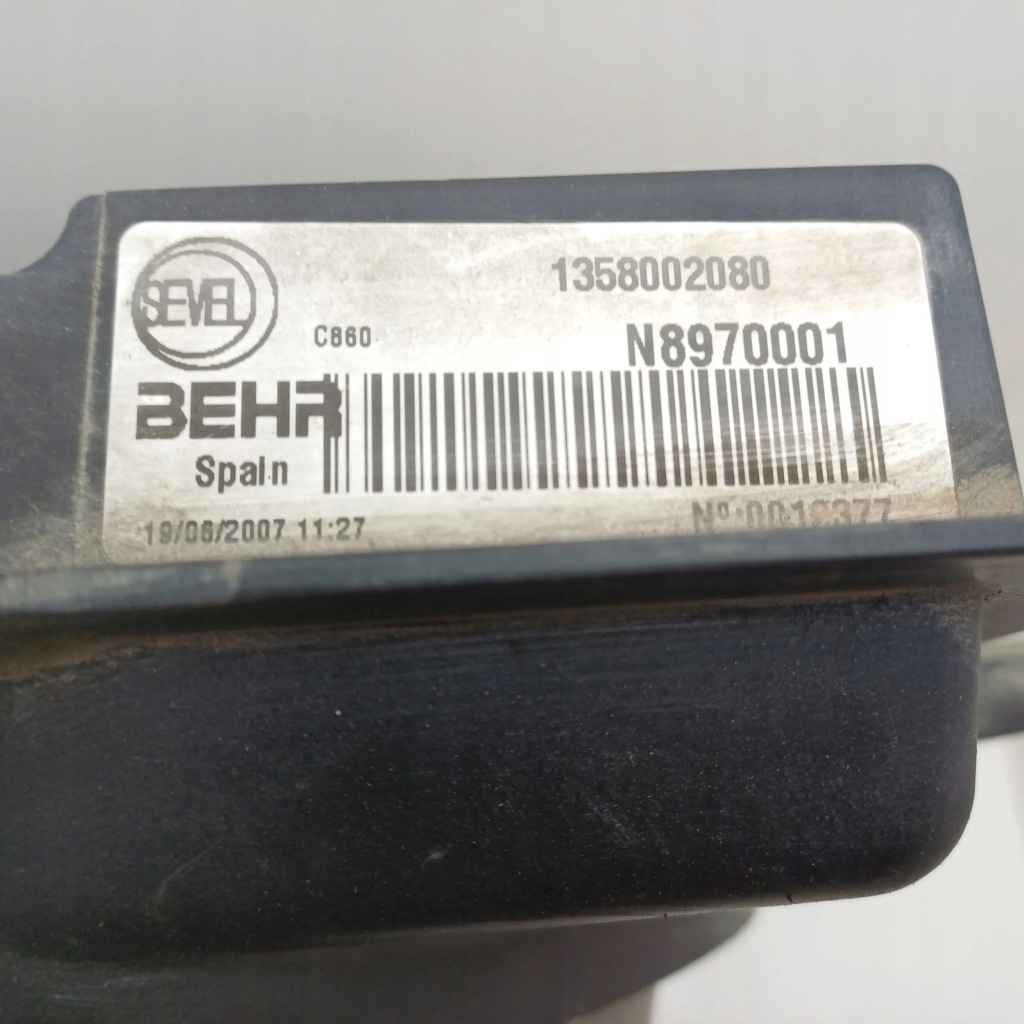 2007 fiat ducato вентилятор радіатора 1358002080 Зі Шроту