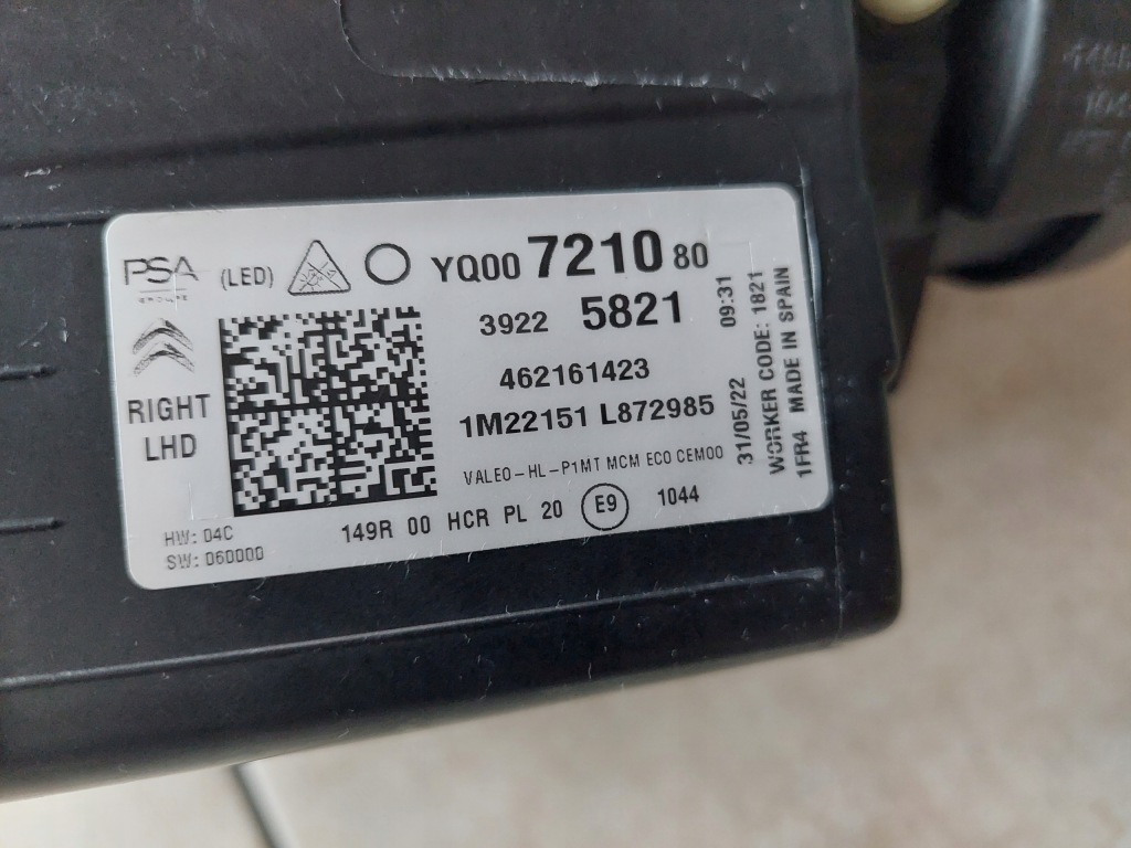 фото №7, Лампа правая --- full led - citroen c3 aircross - lift