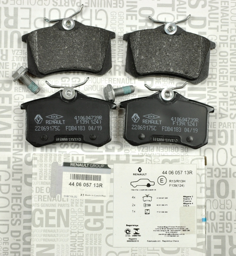 фото №1, Оригінальний номер гальмівні колодки задня fluence scenic grand scenic iv