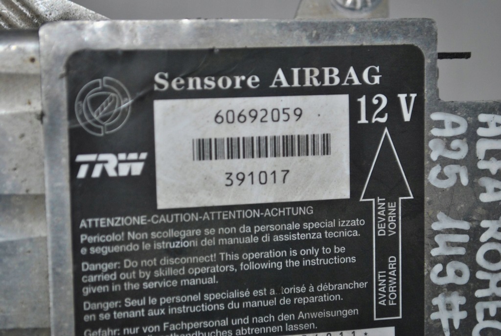 Модуль датчик подушка безпеки alfa romeo 159 60692059 Зі Шроту
