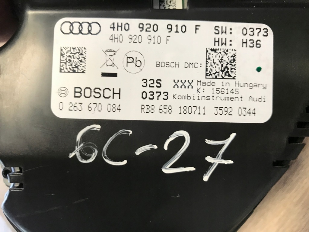 фото №5, Счетчик приборы audi a8 d4 tdi 4h0920910f uk
