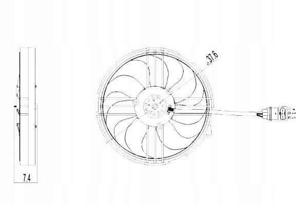 фото №1, Nrf 47409 вентилятор, охолодження двигуна
