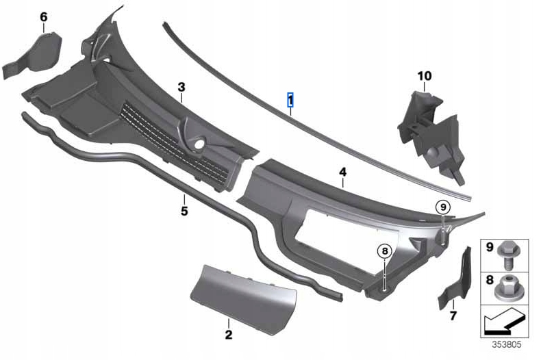 фото №8, Mini r55 clubman r56 прокладка жабо оригінал