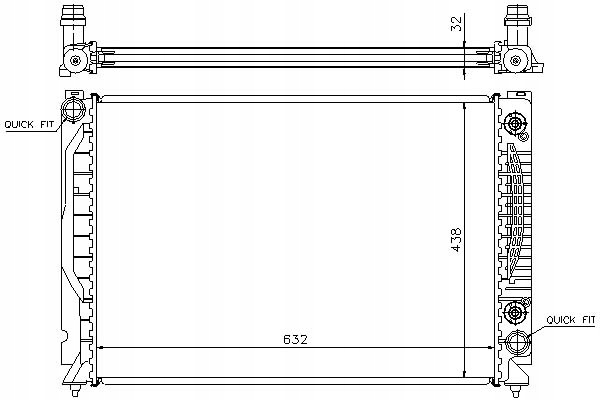 Радиатор двигателя nissens 60316 4b0121251ae Оригинал