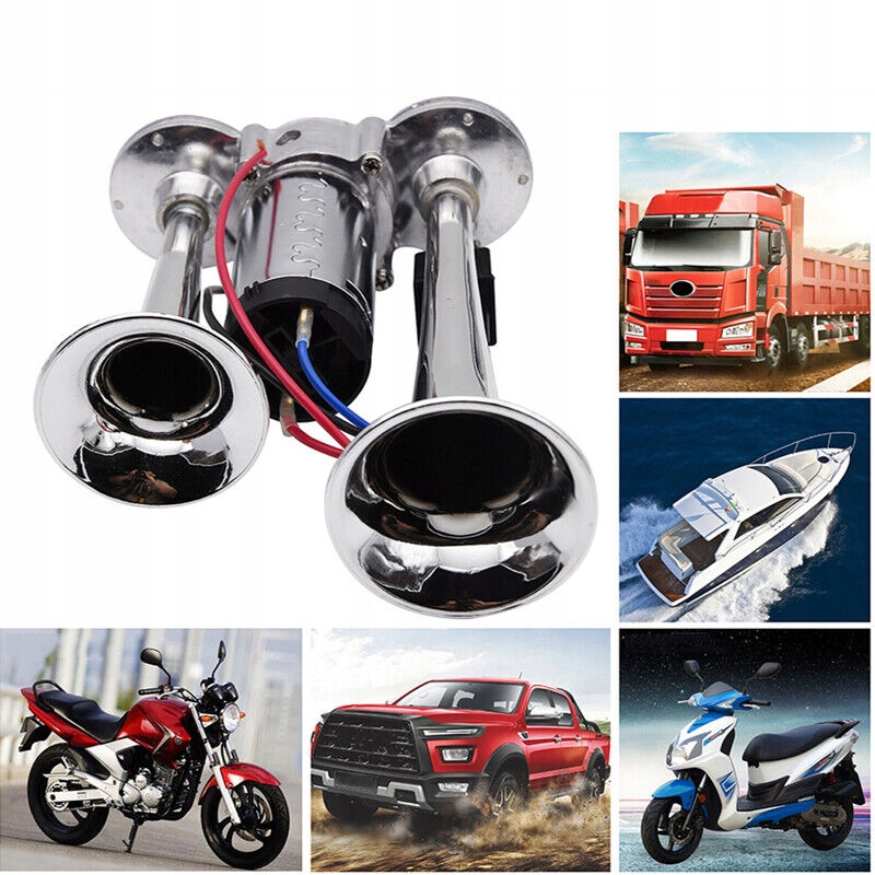 фото №12, 600db клаксон super гучний 12v подвійний сигнал компресор з klaksonem